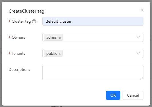 Create Cluster Tag