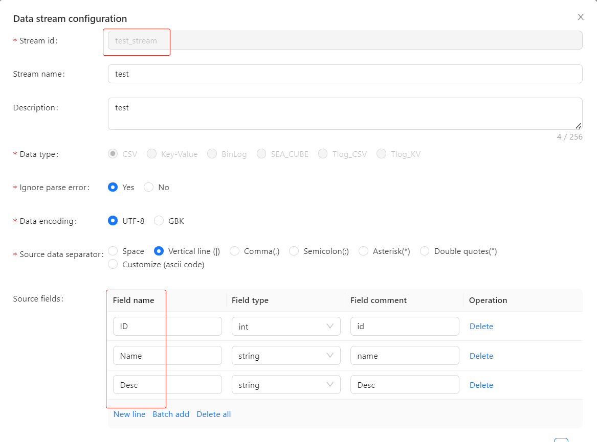 define report stream